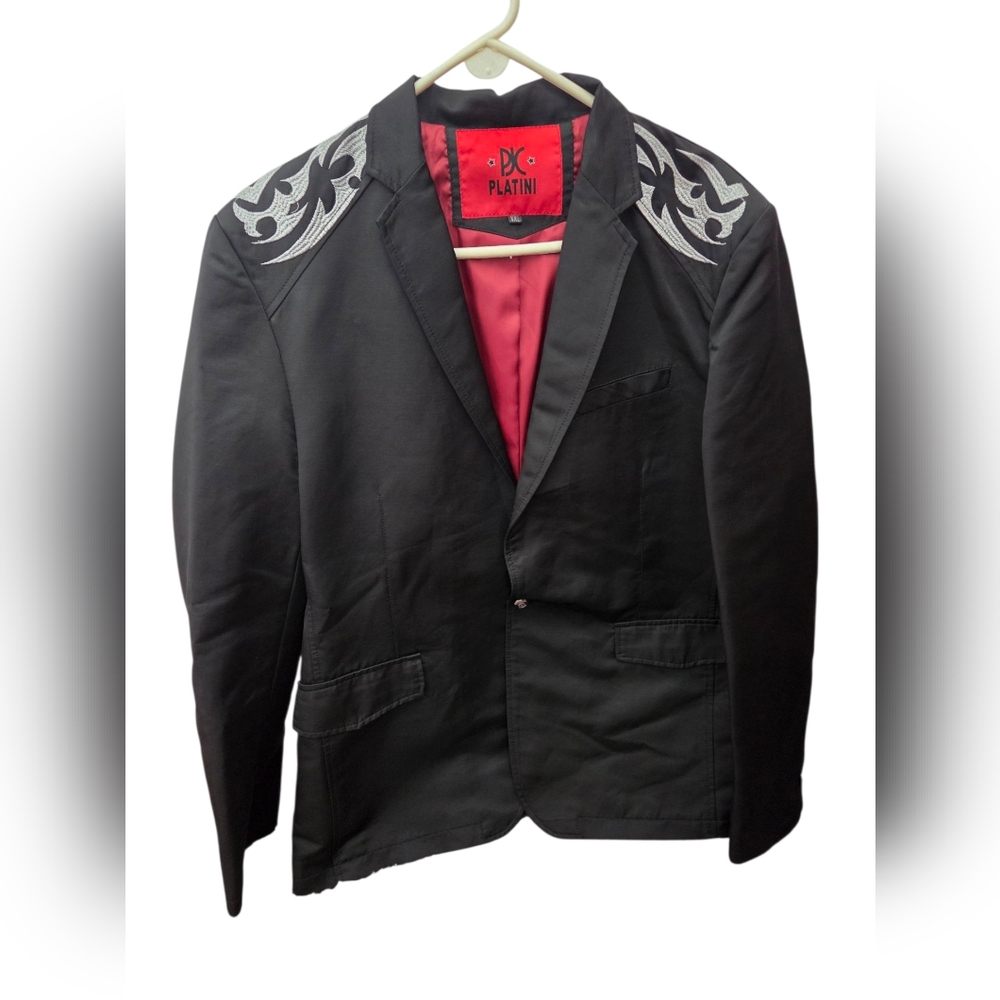 PJC Platini Black Gray Red Sateen Lined Jacket Size XXL